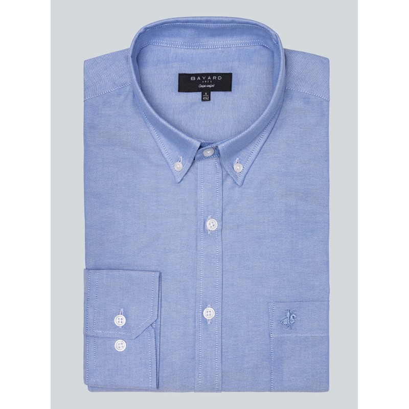 Chemise ciel en oxford coupe confort