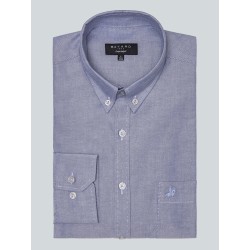 Chemise marine en oxford coupe confort