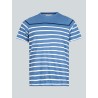 T-Shirt indigo Marin rayé blanc et marine