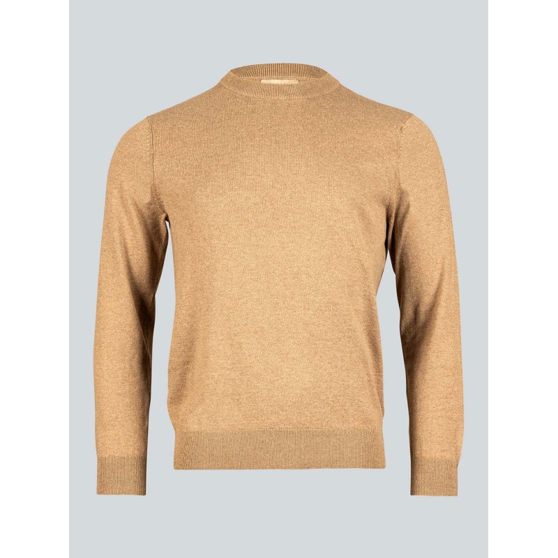 Pull col rond camel Bixente