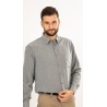chemise sans repassage gris perle