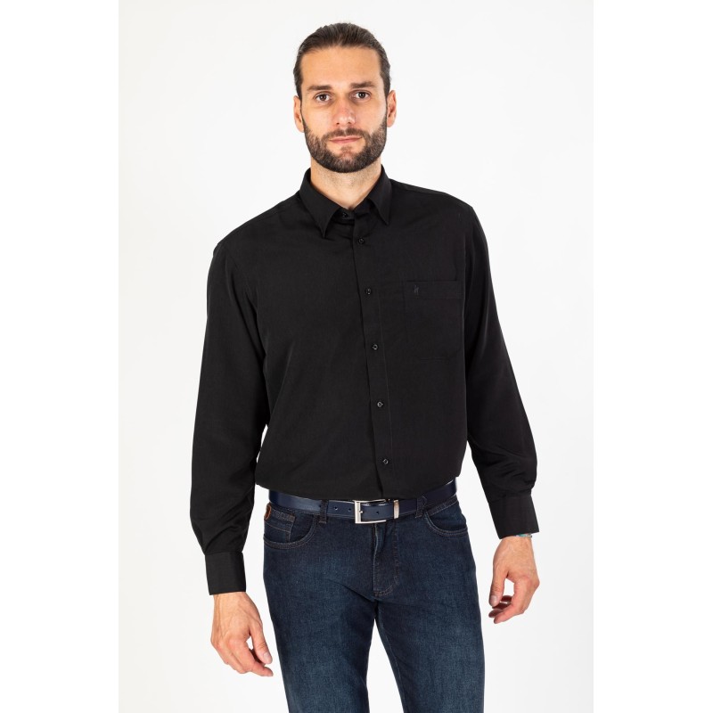 Chemise sans repassage noire