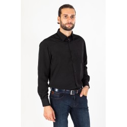 Chemise polyester noire