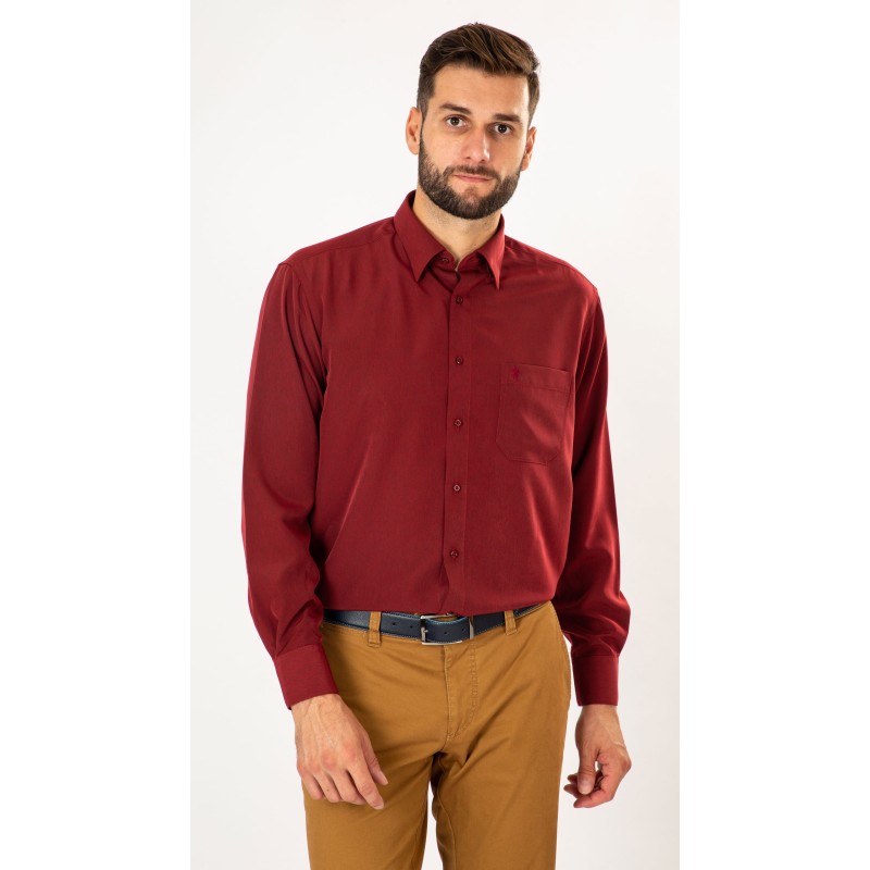 chemise bordeaux sans repassage