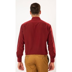 chemise microfibre bordeaux