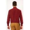 chemise microfibre bordeaux