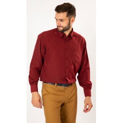 chemise infroissable bordeaux