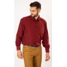 chemise infroissable bordeaux