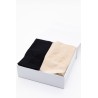 paire de chaussette en bambou noire et beige