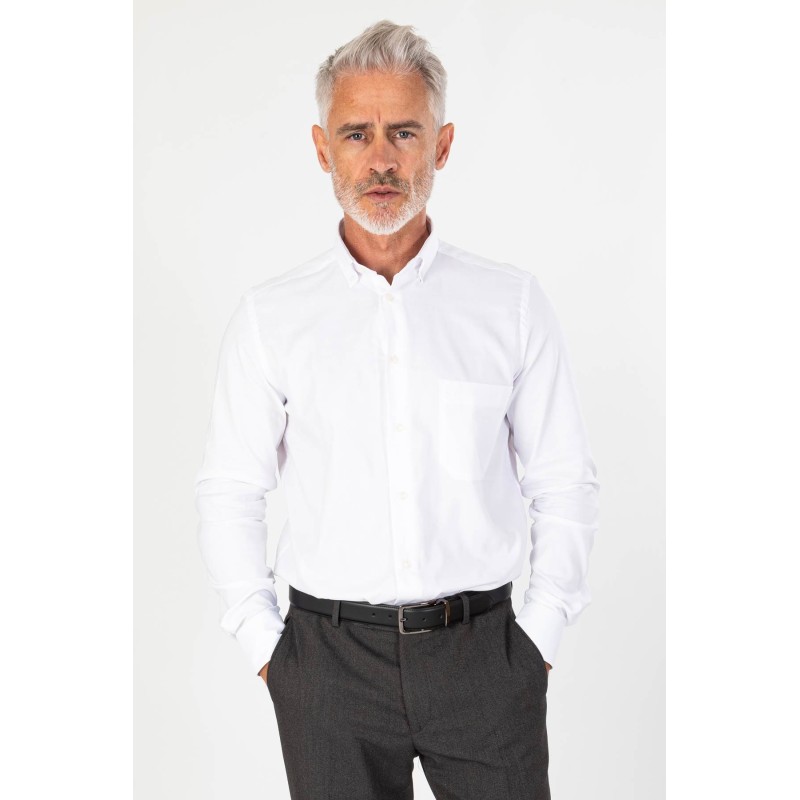 Chemise pour homme Oxford coupe ajust e Coloris blanc Bayard