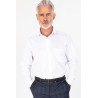Chemise en tissage Twill blanche en coton coupe régulière