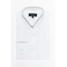 Chemise en tissage Twill blanche en coton coupe régulière
