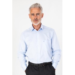 Chemise en tissage Twill ciel en coton coupe régulière
