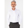 Chemise en tissage Twill blanche en coton coupe ajustée