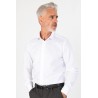 Chemise en tissage Twill blanche en coton coupe ajustée