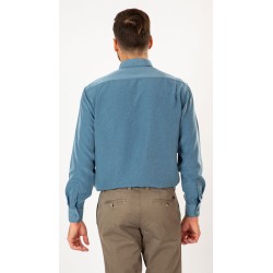 Chemise indigo infroissable