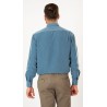 Chemise indigo infroissable