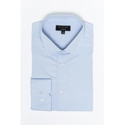 Chemise en tissage Twill bleu ciel en coton coupe ajustée