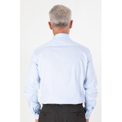 Chemise en tissage Twill bleu ciel en coton coupe ajustée
