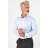 Chemise en tissage Twill bleu ciel en coton coupe ajustée
