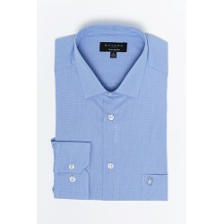 Chemise fil à fil bleu ciel coupe régulière