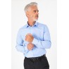 Chemise fil à fil bleu ciel coupe ajustée