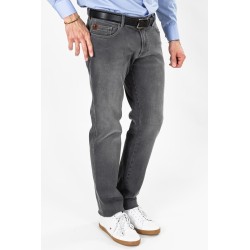 jean gris claire coupe régulière en coton et élasthanne Bayard