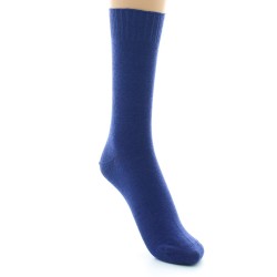 Chaussettes Perrin fines confort Laine peignée indigo