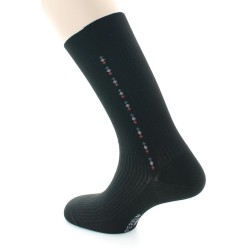 Chaussettes Perrin Sans élastique Coton fil d'écosse Noir