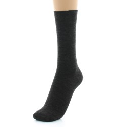 Chaussettes Perrin fines confort Laine peignée marron