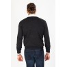 Pull col V anthracite en laine merinos