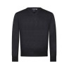 Pull col V anthracite en laine merinos