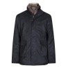 Parka marine avec col fourrure amovible