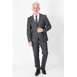 pantalon de costume en laine gris