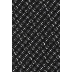 Motif blanc imprimé sur cravate noire