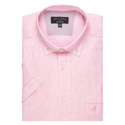 chemise en lin manches courtes rose bayard