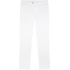 Chino en coton blanc stretch coupe slim poches italiennes