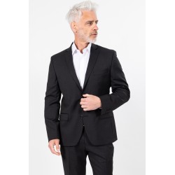 Veste en laine anthracite coupe ajustée