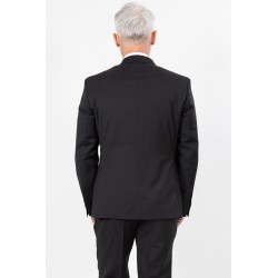 Veste en laine anthracite coupe ajustée plus près du corps tout en confort