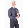 Chemise à fleurs marine poignets cassés