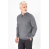 Pull coton cachemire gris torsadé