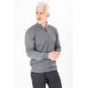 pull torsadé en coton et cachemire couleur grise