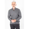 pull gris cachemire et coton mélangé