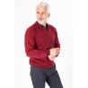 pull torsadé coupe droite coton cachemire bordeaux