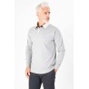 polo 100% coton gris col blanc