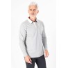 polo coupe regulière en coton gris clair
