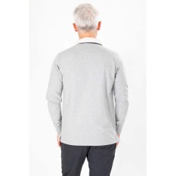 polo gris clair en coton coupe confort