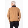 sweat marron 100% coton épais coupe confort