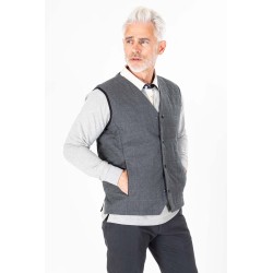 Blouson matelassé sans manches gris