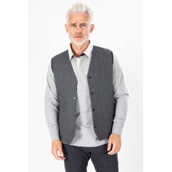 Blouson matelassé sans manches gris